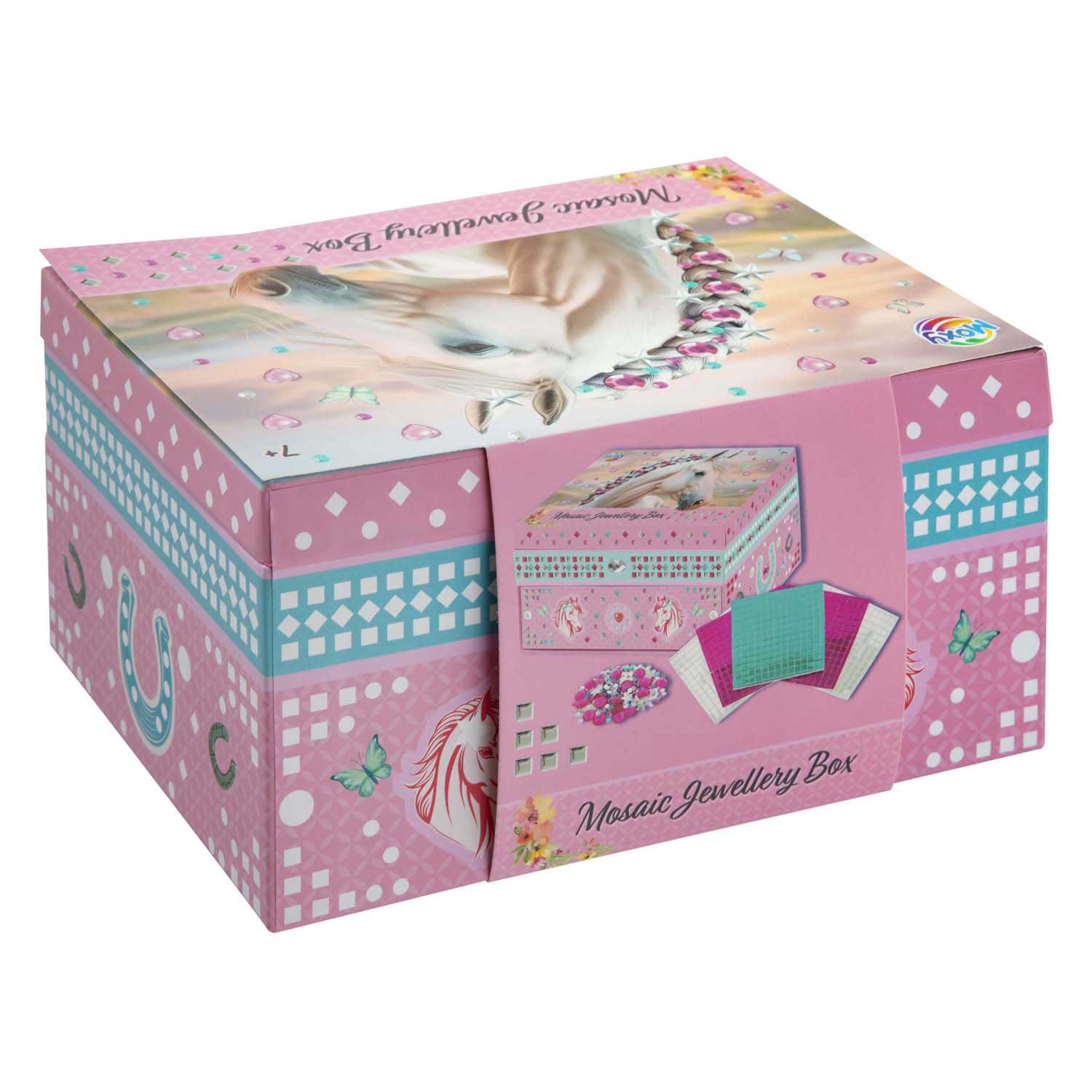 Creative craft group paarden juwelendoos mozaiek versieren