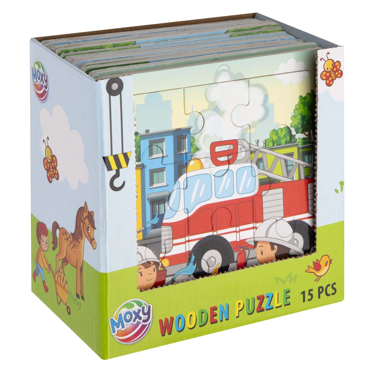 Moxy houten puzzel 9 stukjes 15x15cm