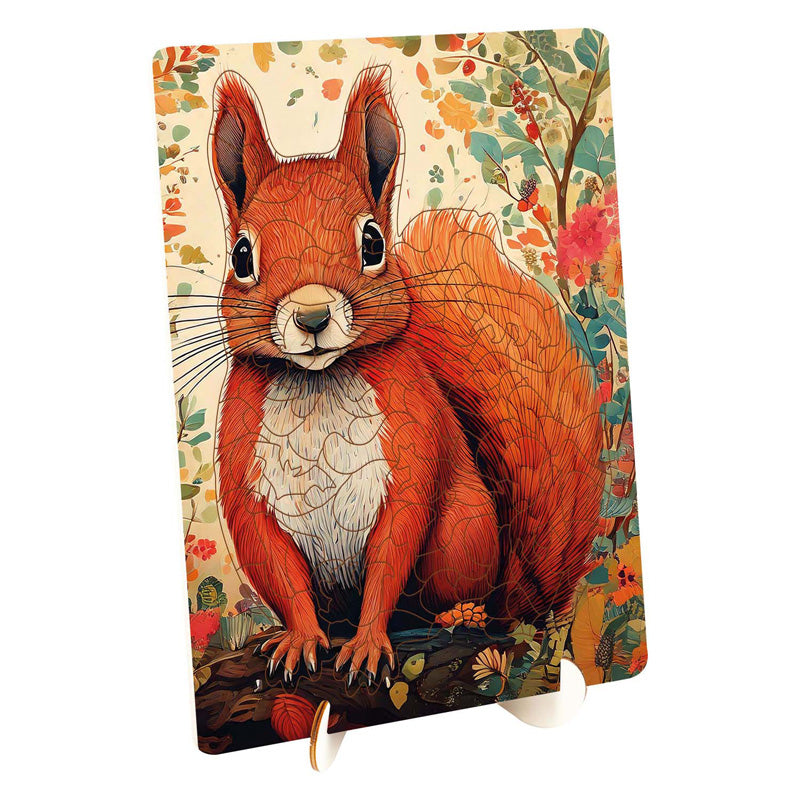 Moxy houten puzzel squirrel unieke vormen, 130pcs