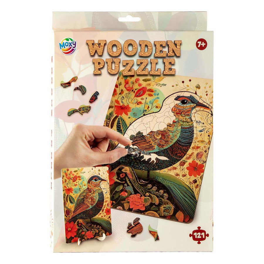 Moxy houten puzzel bird unieke vormen, 130pcs