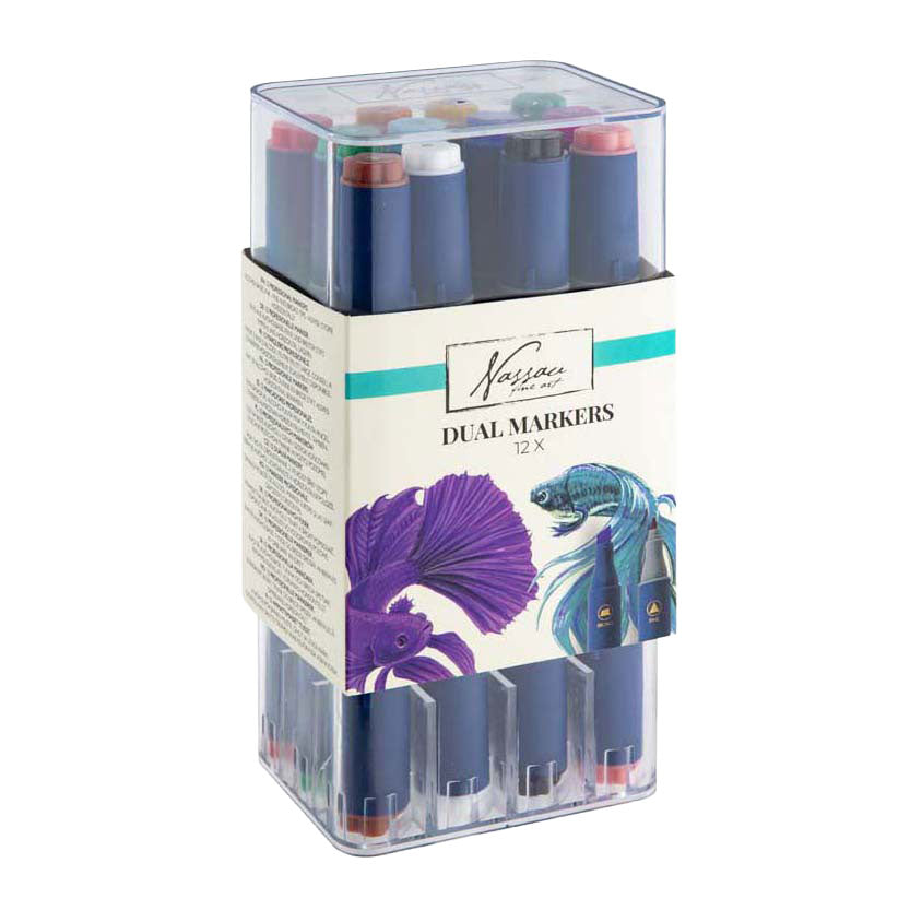 Nassau ronde dual markers - 12st.