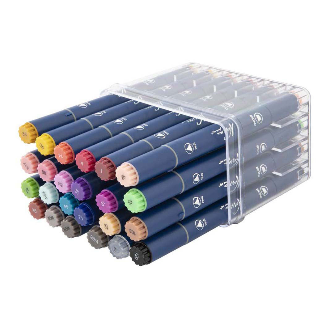 Art sensations round dual markers alcohol stiften 24 stuks | 2 stuks