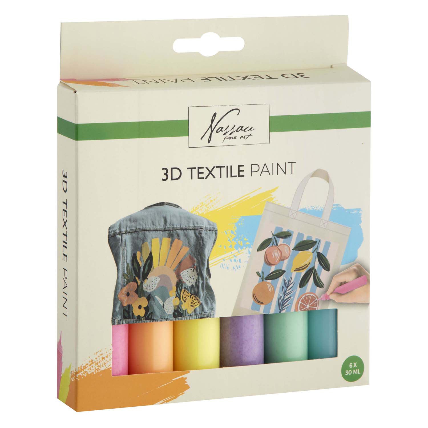 Creative craft group nassau 3d textielverf set - 6st.