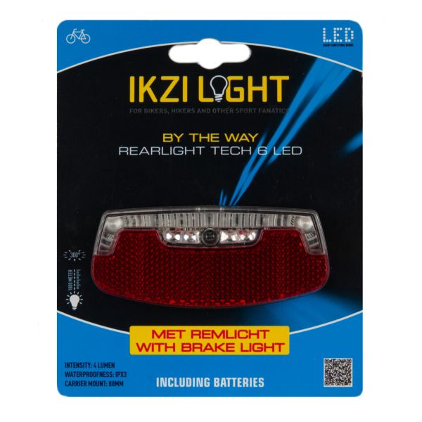 Ikzi achterlicht 6-led auto + remlicht by the way batterij