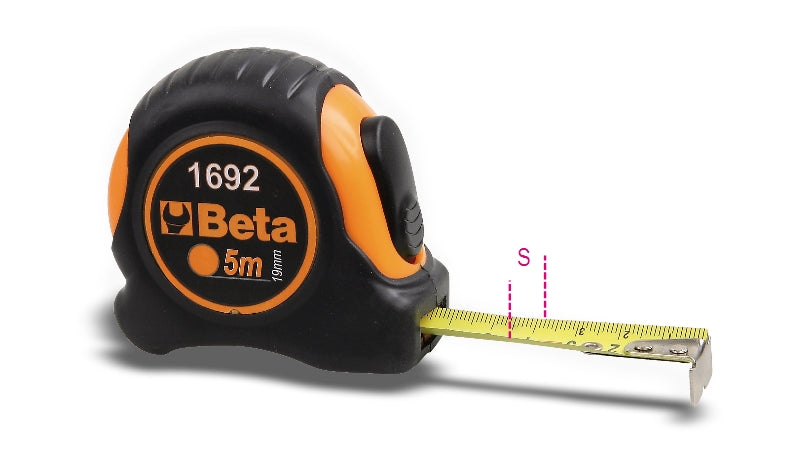 Mètre à ruban Beta 1692 avec boîtier en abs ruban à mesurer en acier 3m