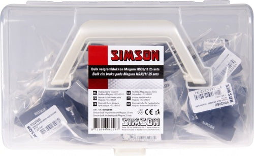 Simson hydrolische velgremblokken magura doos 25 sets 600208b