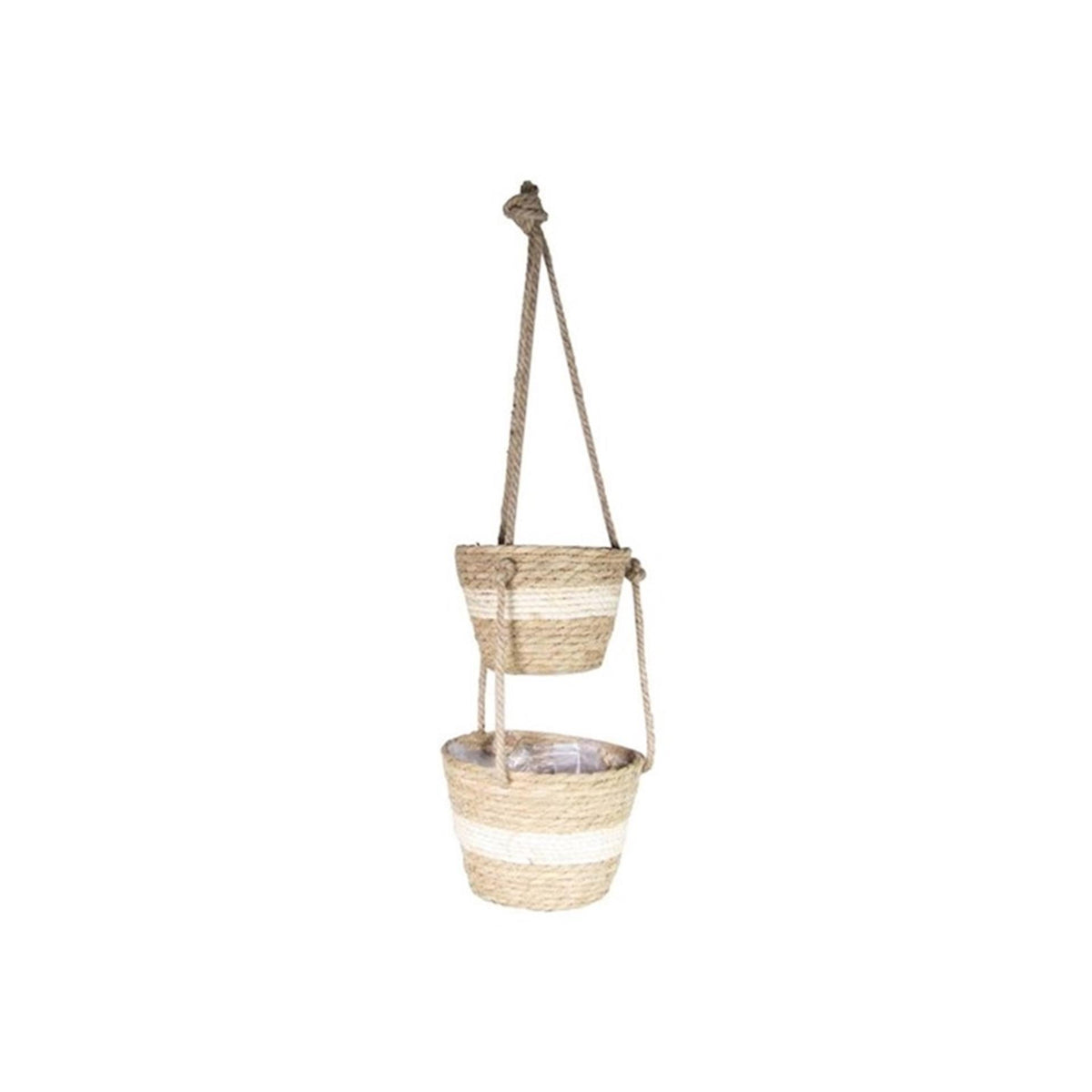 Bela arte manden hangend ø19xh14cm + ø22xh17cm totale hoogte 75cm met plastic liner