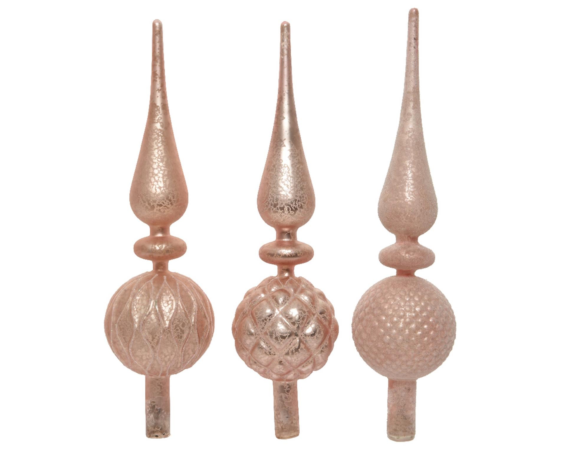 Decoris piek 31cm glas poederroze