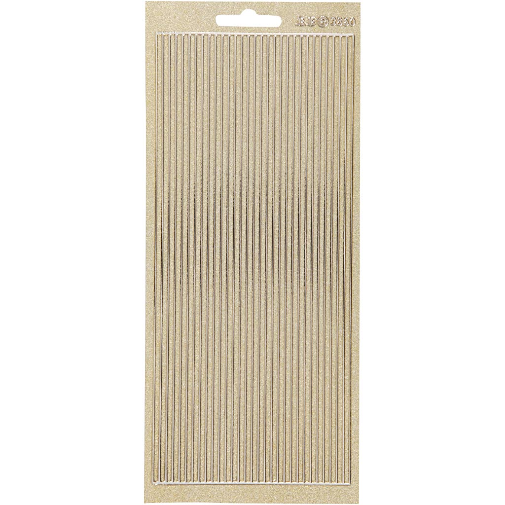 Stickers, randen, vel 10x23 cm, goud, 1 vel