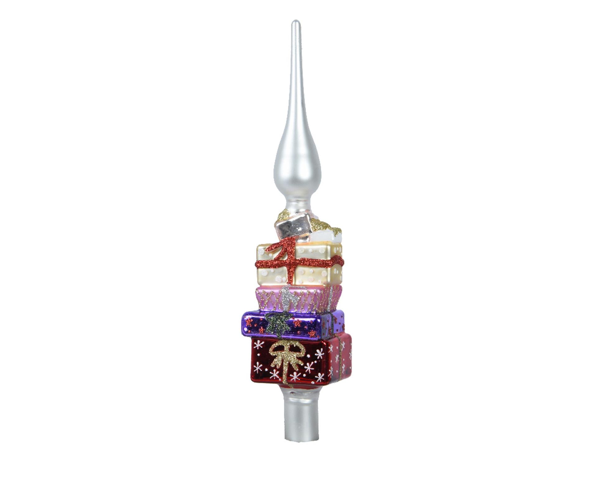 Decoris piek cadeautjes glas h29cm