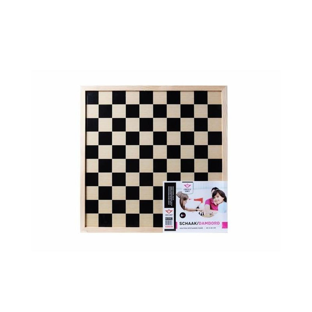 Longfield Chessboard (64 squares) or Checkers Board (100 squares) reversible 40 cm