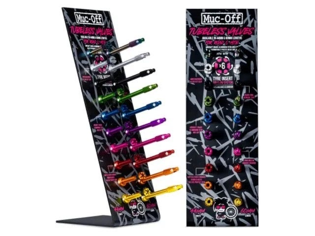 Muc-off display tubeless ventiel stand incl ventielen