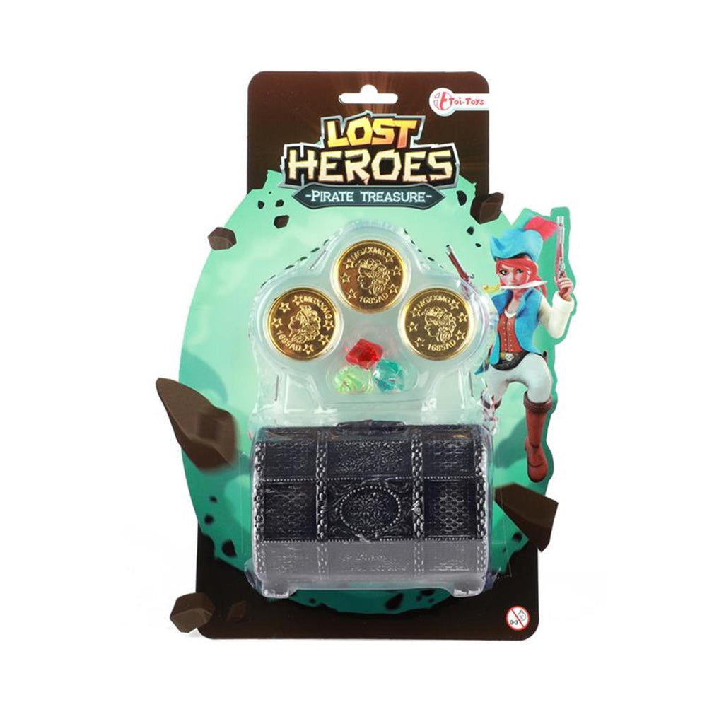 Toi-toys toi toys lost heroes schatkist piraat met munten en diamanten