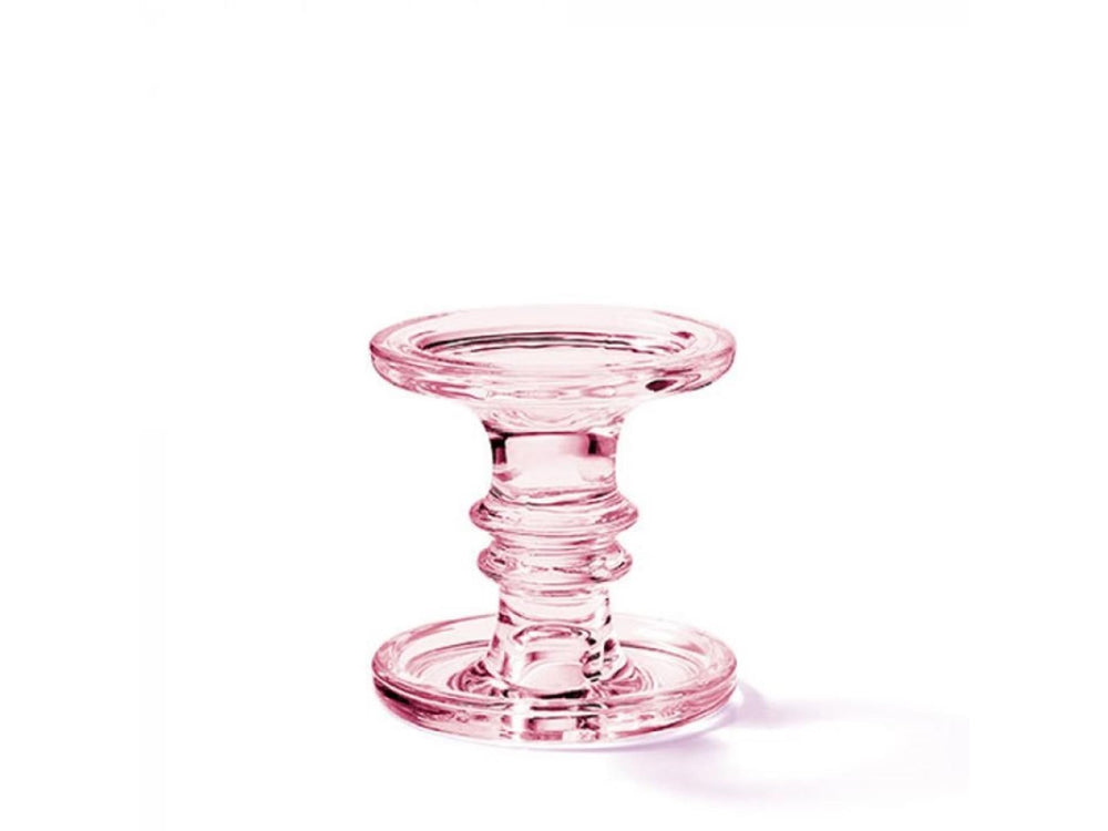 Ambiente kaarshouder glas groot rose ø11xh11cm
