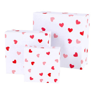 Giftbox papierset van 3 wit rood