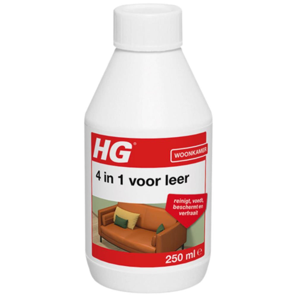 Hg 4 in 1 voor leer | reinigt, voedt, beschermt en onderhoudt leer 250ml