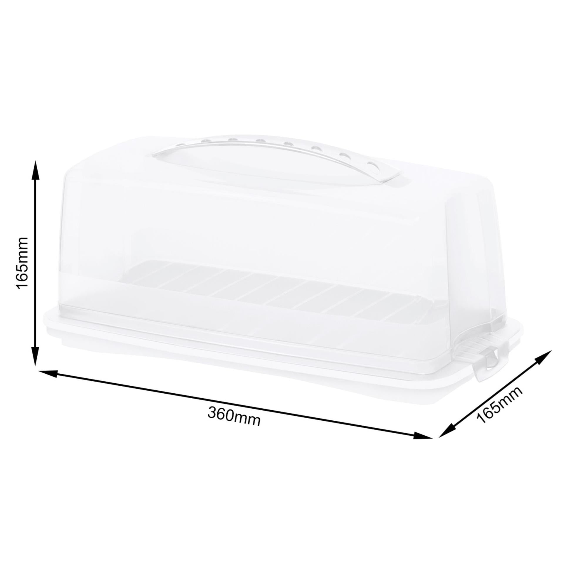 Rotho fresh cakedoos rechthoekig 36x16,5x16,5 cm wit transparant