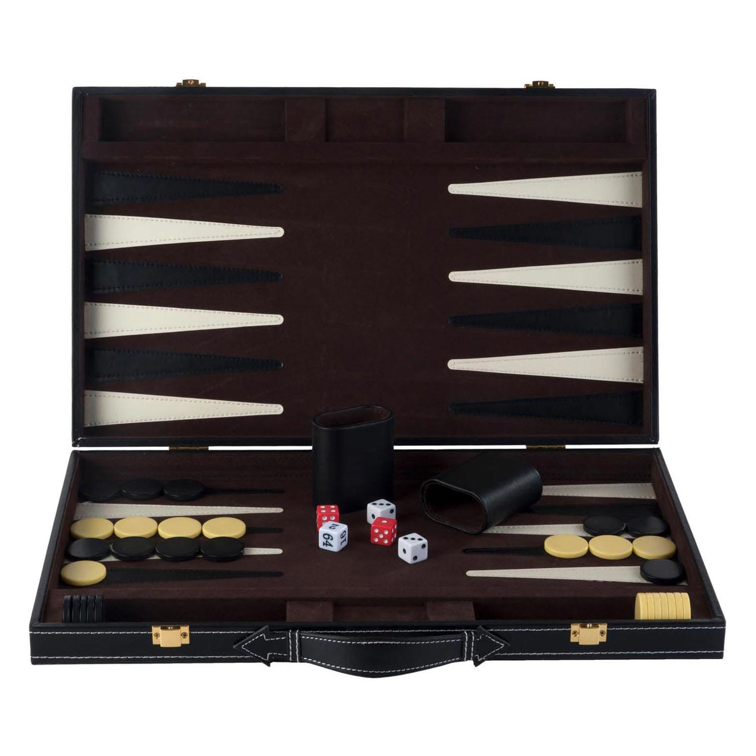 Backgammon 18 bruin en ivoor klassiek bordspel