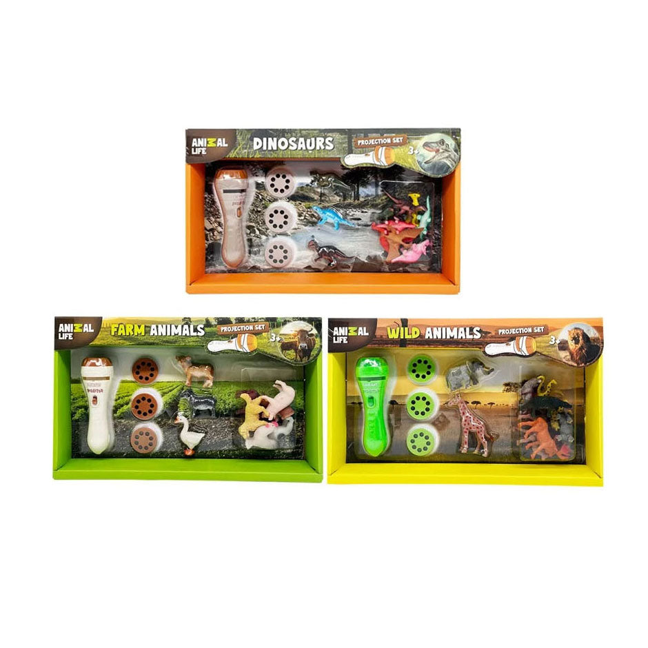 Dierenleven projectorset met dieren