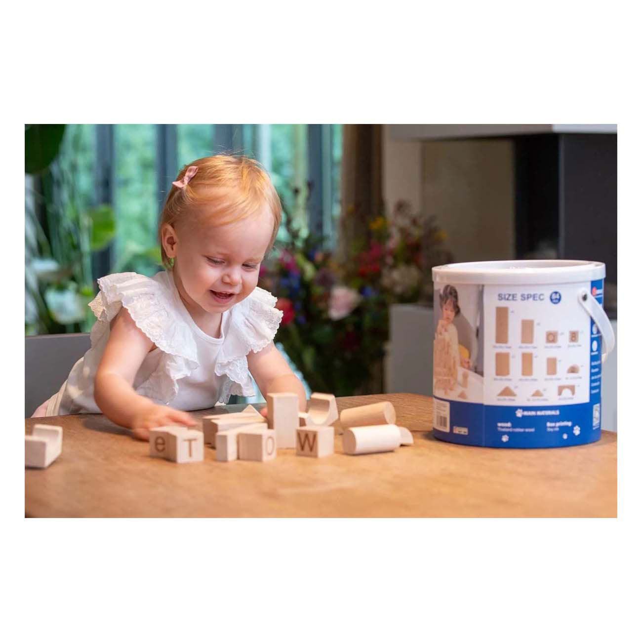 Set bouwplankjes, blokken en letters - 84dlg.