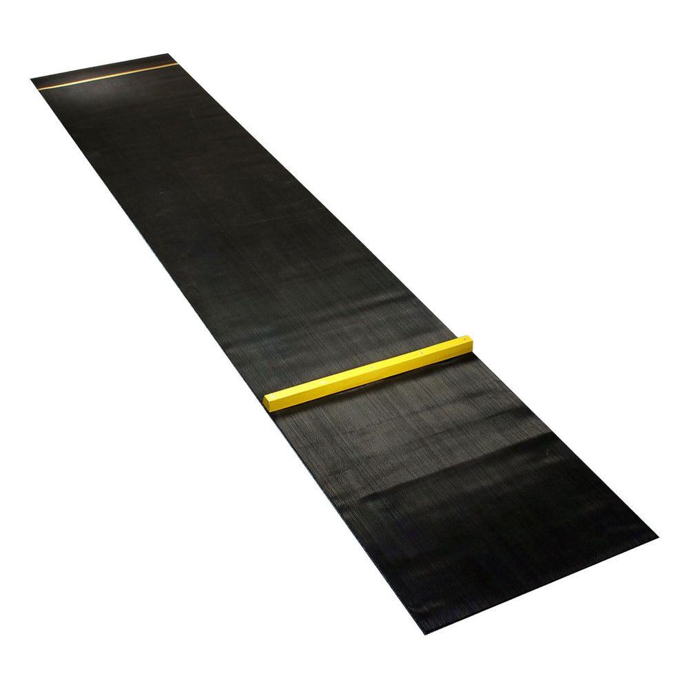 Dartmat rubber met oche - 300x60 cm