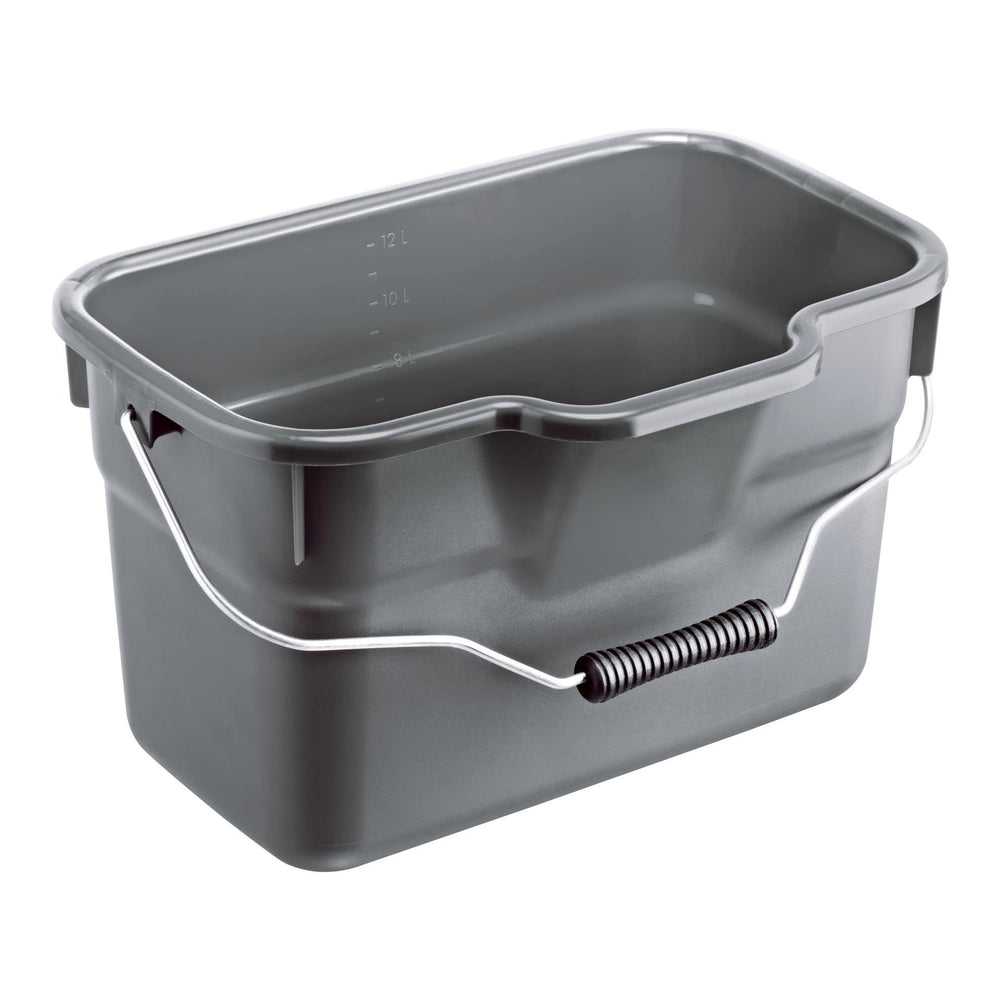Rotho emmer rechthoekig 12l basic antraciet