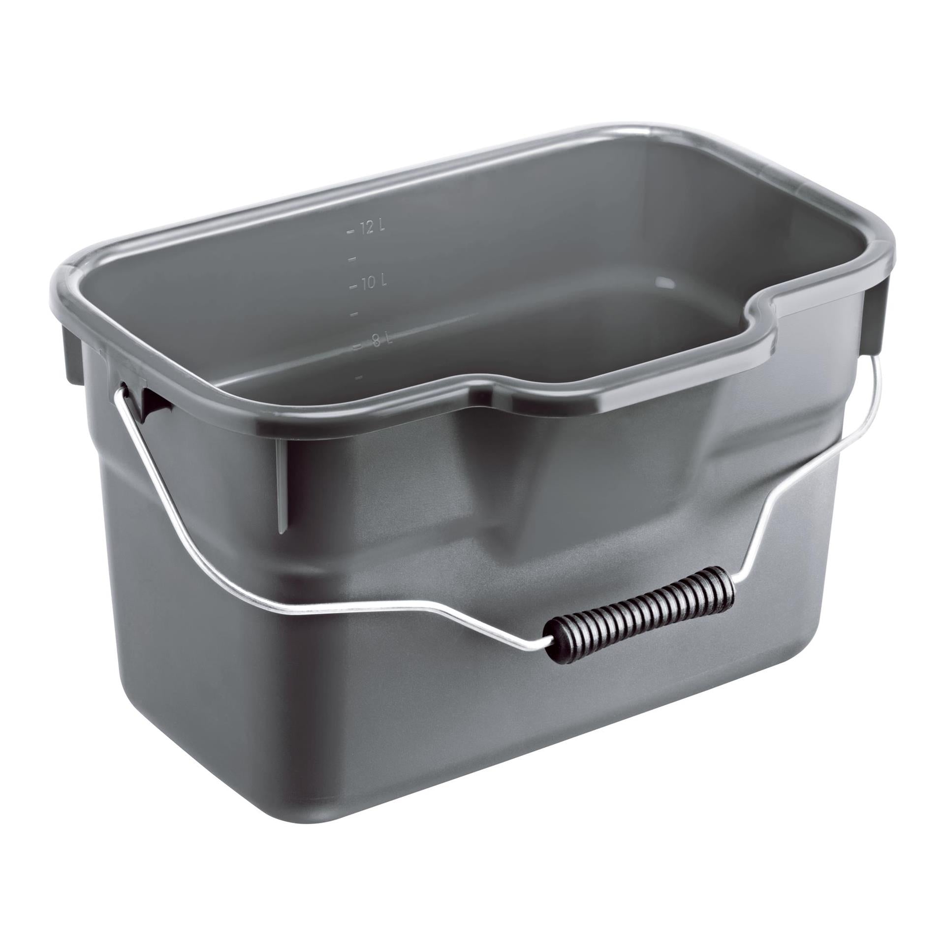 Rotho emmer rechthoekig 12l basic antraciet
