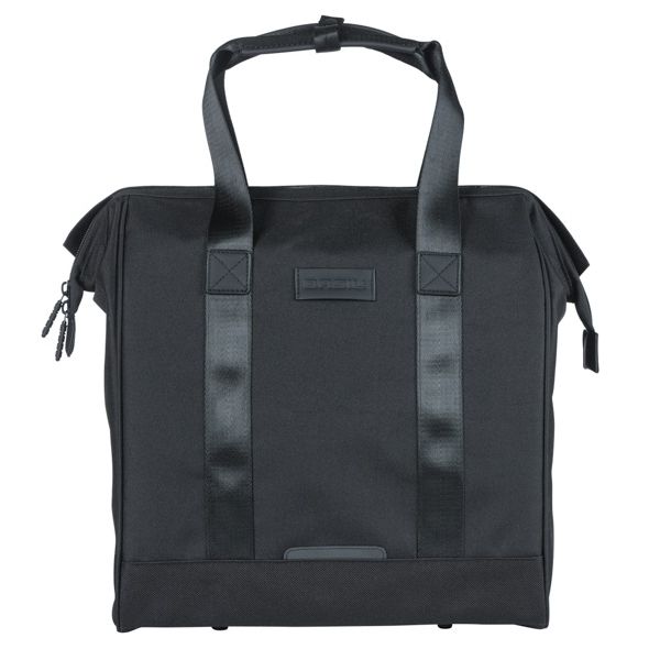 Basil tas grand fietsshopper zwart | mik hooks | 23l