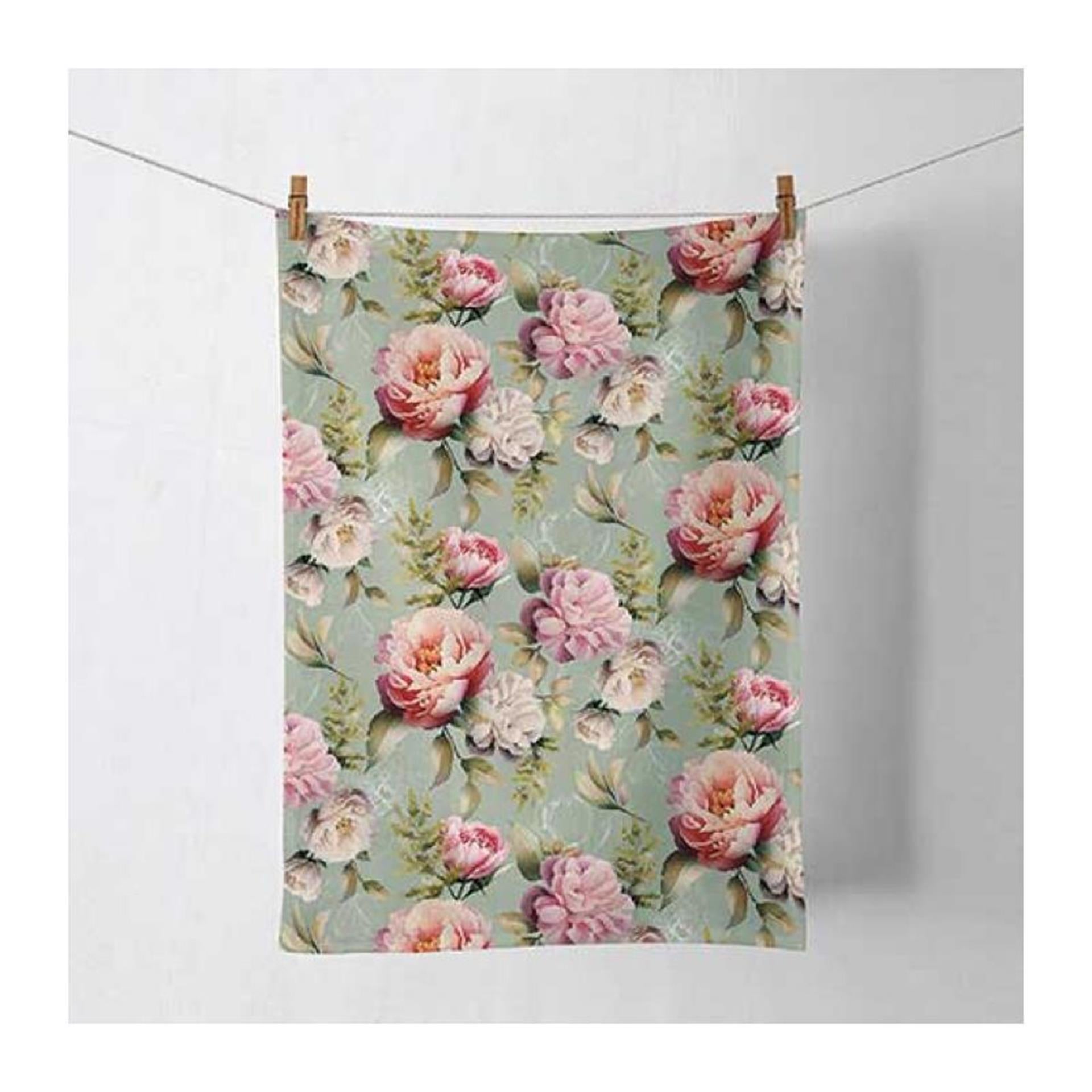 Ambiente theedoek peonies composition