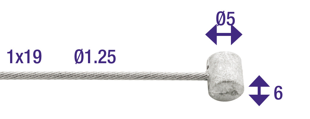 Elvedes Versnellings binnenkabel bromfiets 6408 2,00 meter (op kaart)