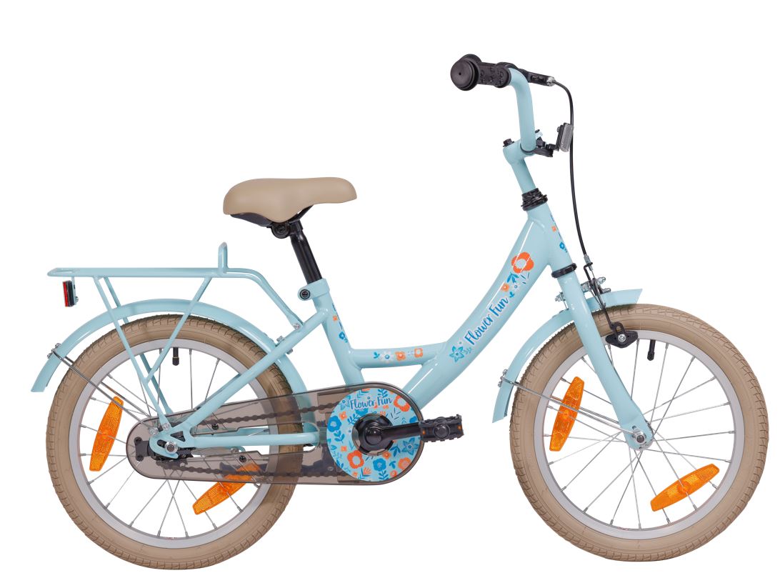 Bike fun 16 pouces filles vélo fleur fun bleu