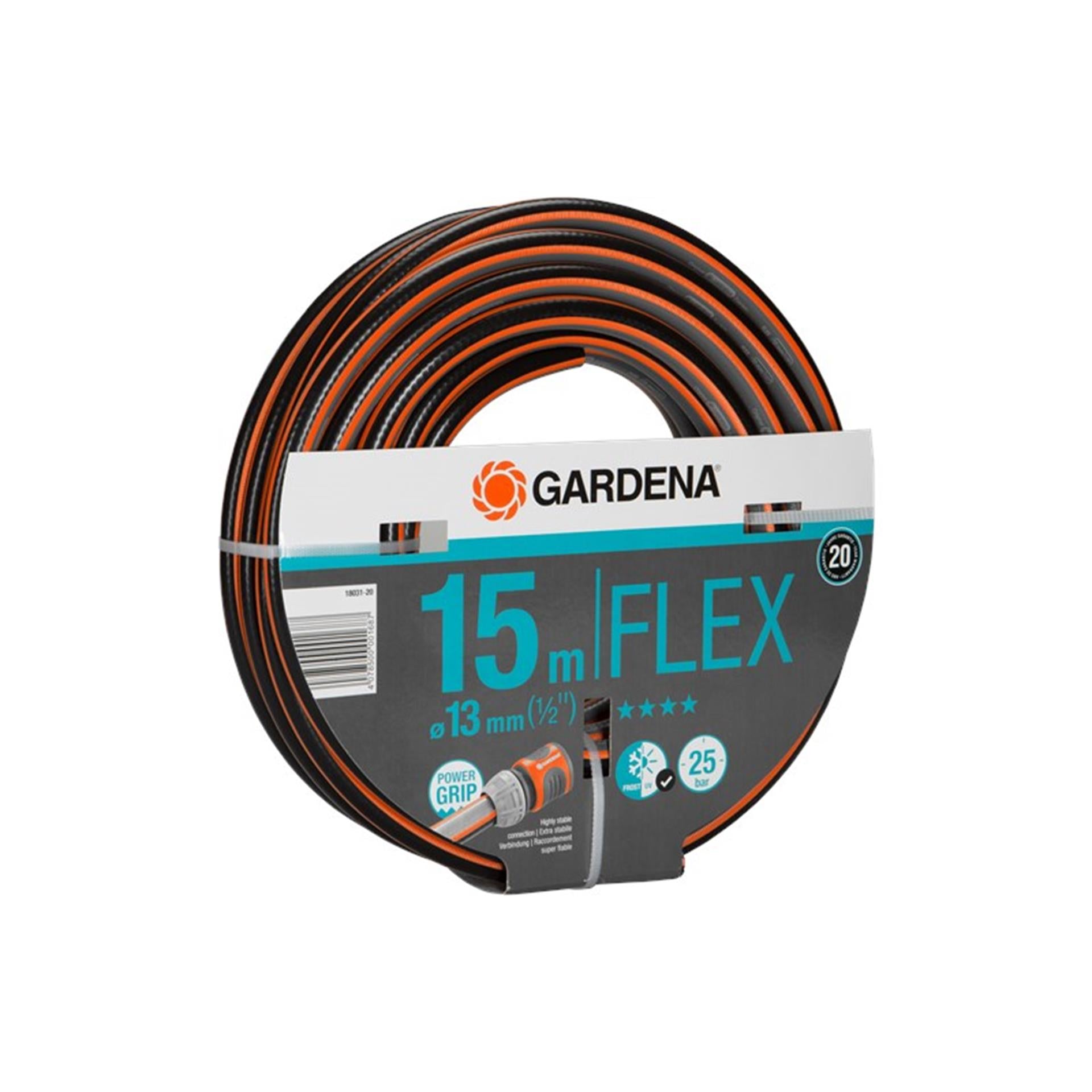 Gardena comfort flex slang 13 mm (1 2 ) (zwart oranje, 18031-20, 15 m)