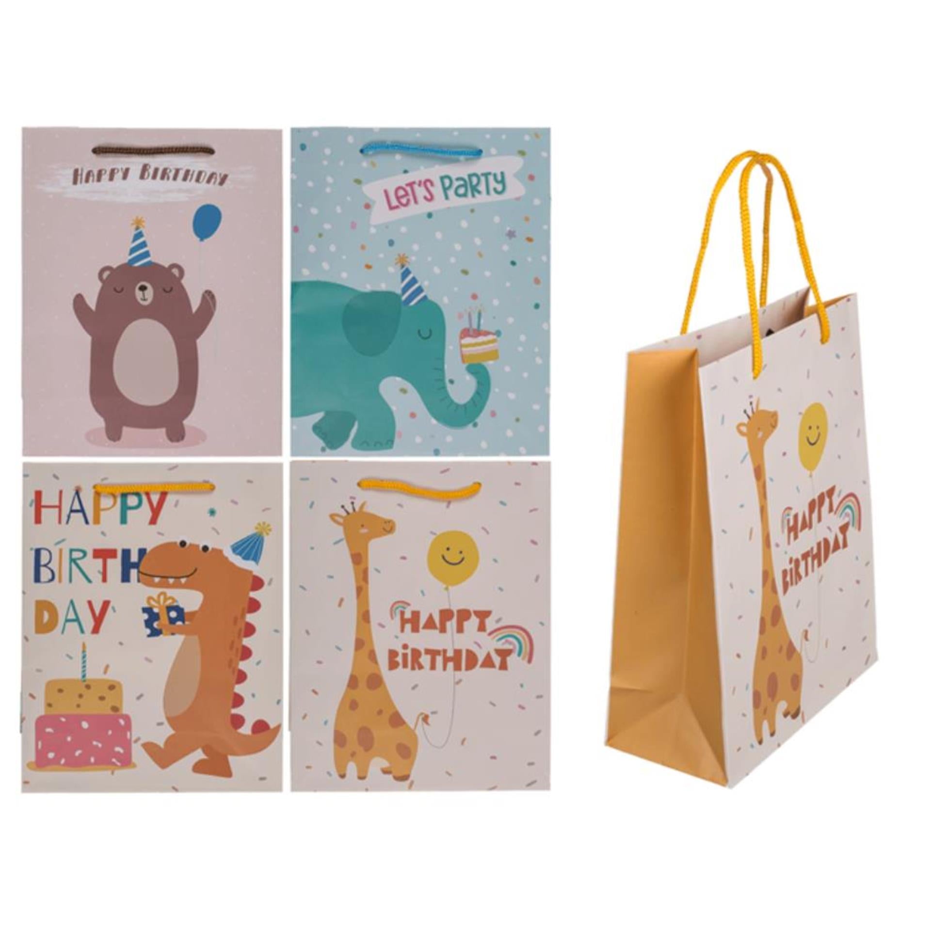 Ootb papieren geschenktas verjaardag 18x8x23
