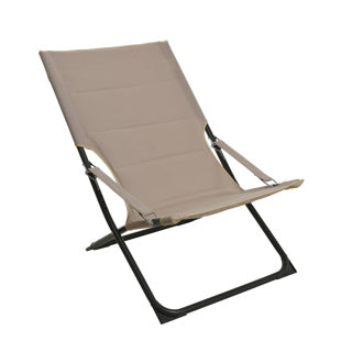 Ligstoel gecapitonneerd 4 postio beige