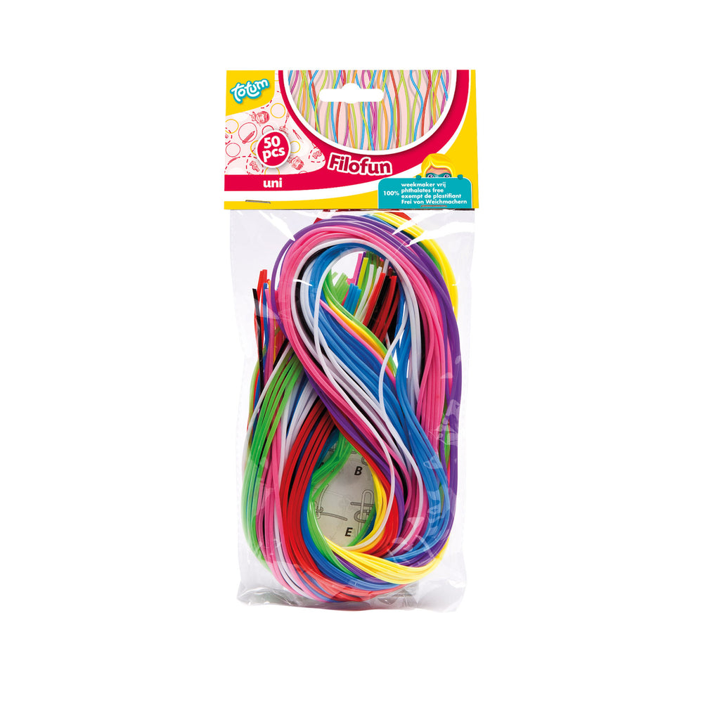 Totum filofun creatief knutseldraden 50 stuks - scoobidoo universele hobbydraden - creatief speelgoed knutselen
