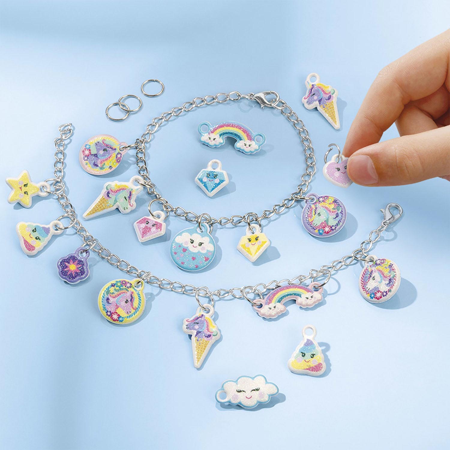 Totum eenhoorn - puffy bedelarmbandjes