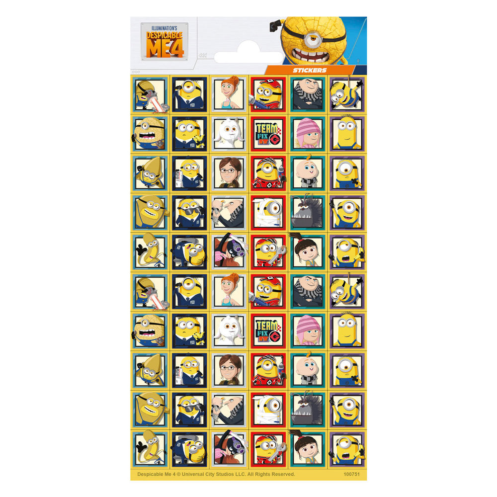 Totum stickervel verachtelijke ik 4