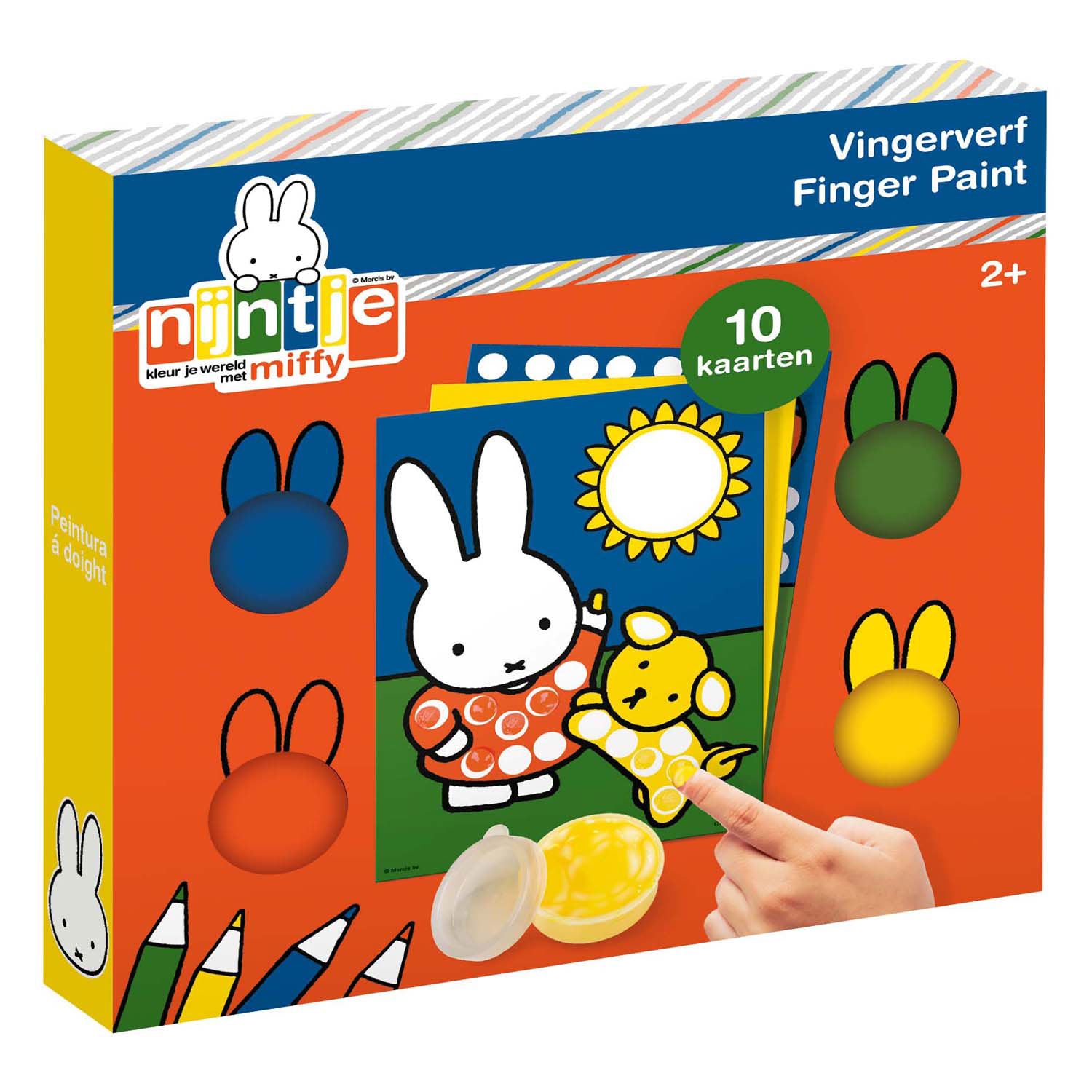 Creatieve knutselgroep nijntje creatief met vingerverf set 14 dlg.