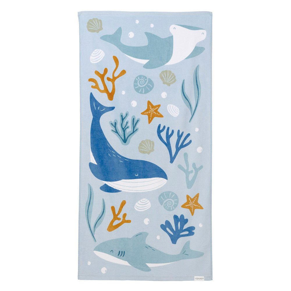 Little dutch badlaken ocean dreams blauw - 120cm
