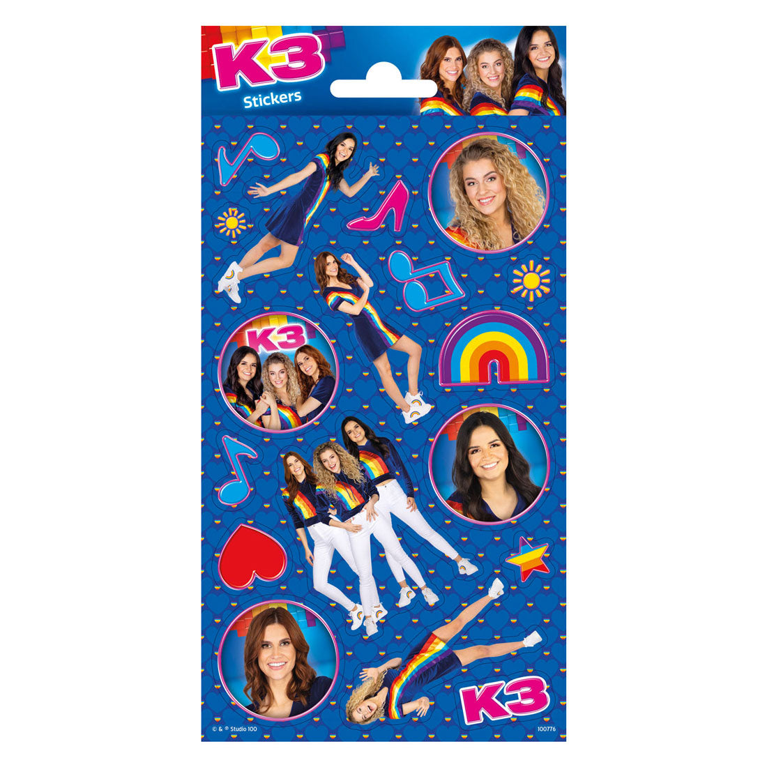 Totum stickervel glitter k3