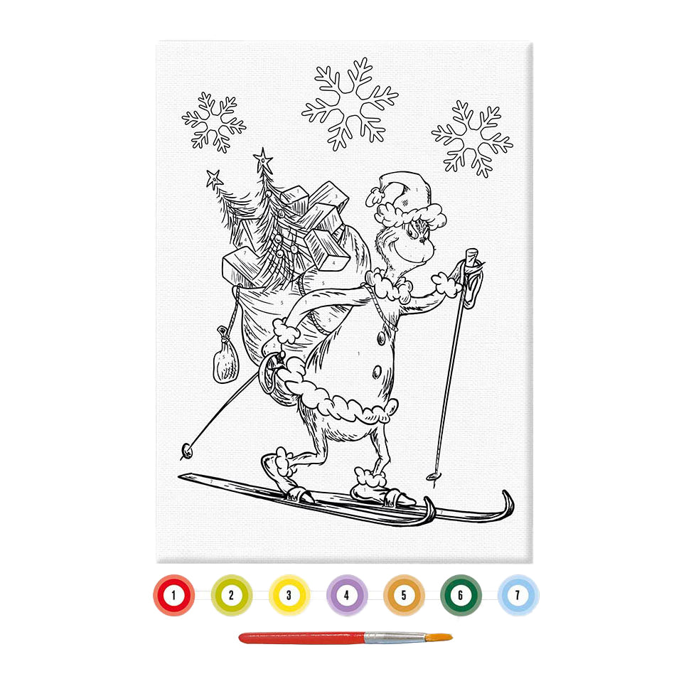Creatieve ambachtsgroep totum schilderen op nummer grinch