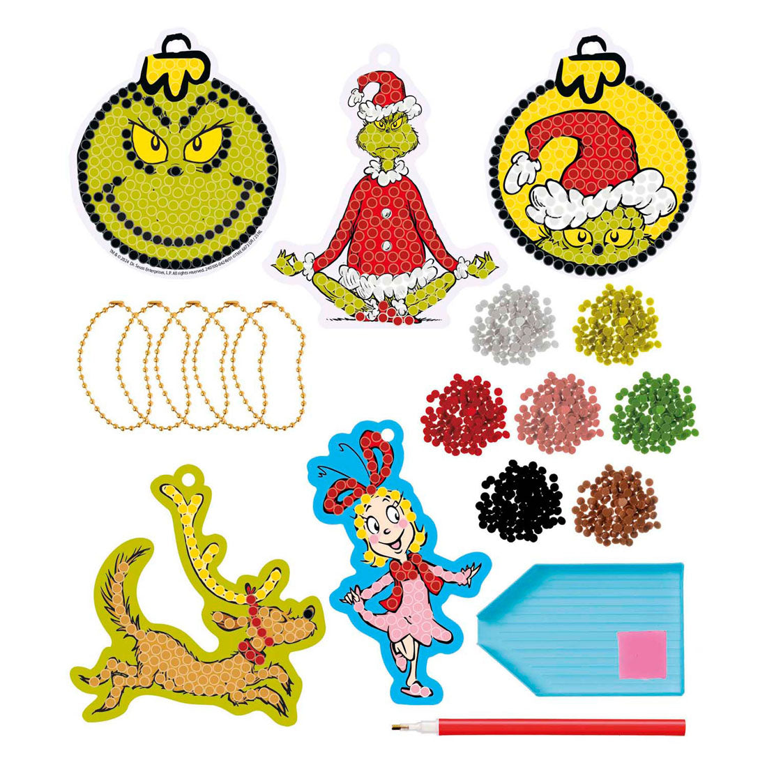 Totum diamant schilderij kersthangers maken de grinch