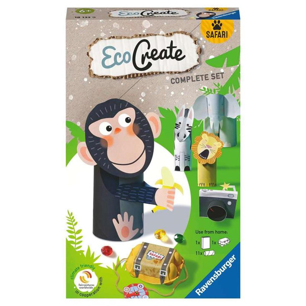Ravensburger ecocreate mini safari - hobbypakket - knutselen met oude verpakkingen
