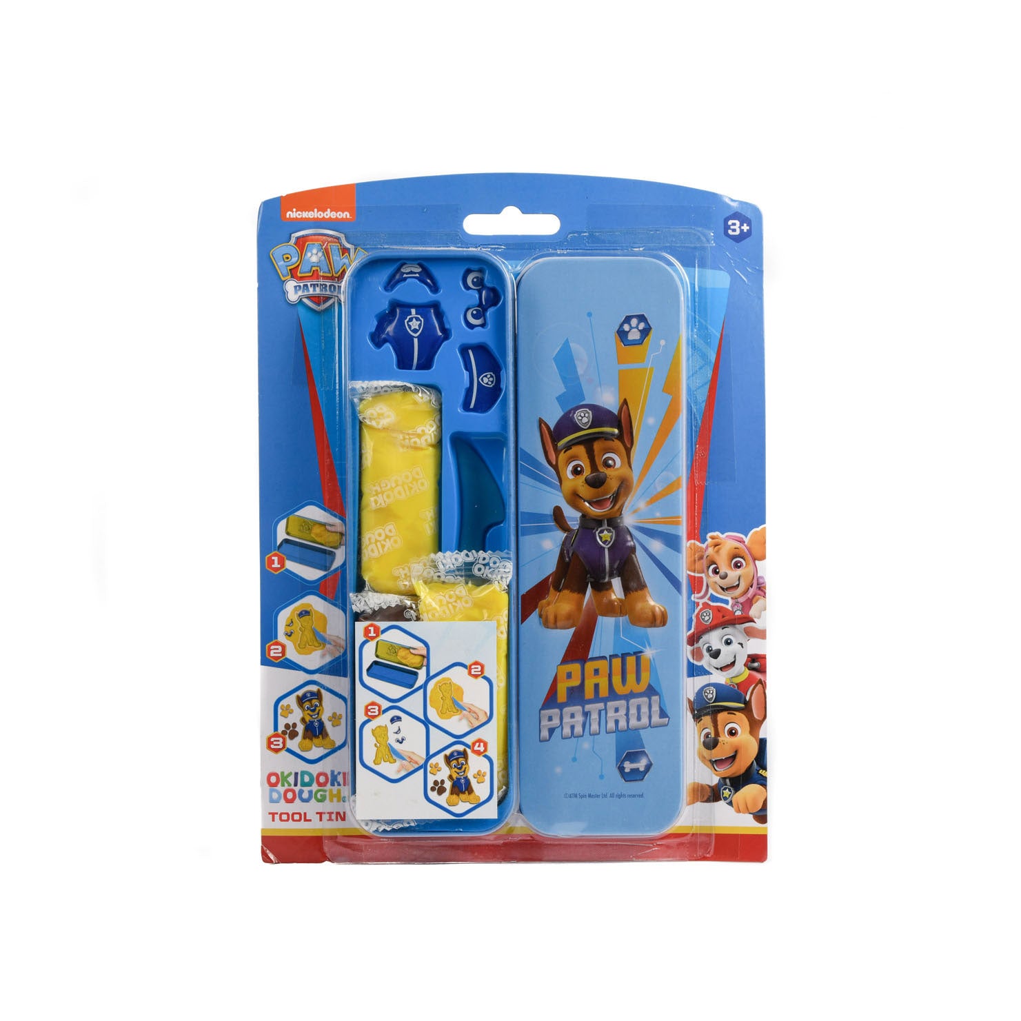 Canenco paw patrol chase okidoki klei in 3d tin bakje