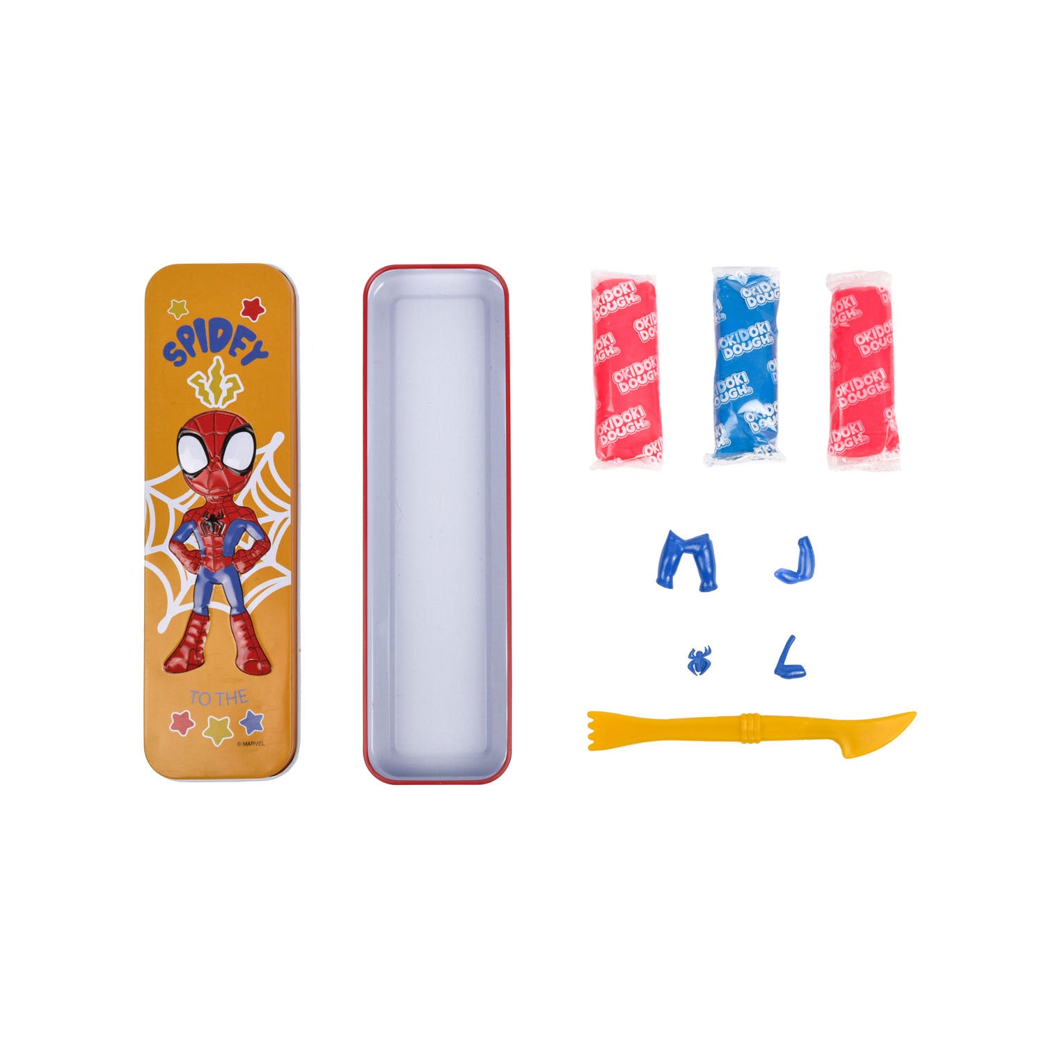 Marvel Spidey OkiDoki Klei Bewaarblik 3D met Accessoires