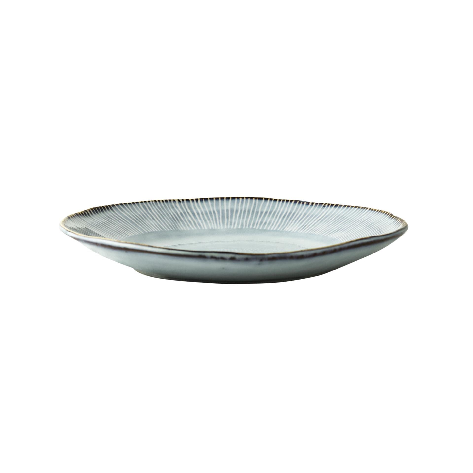 Dutch rose organic bord 21,5cm blauw 4st