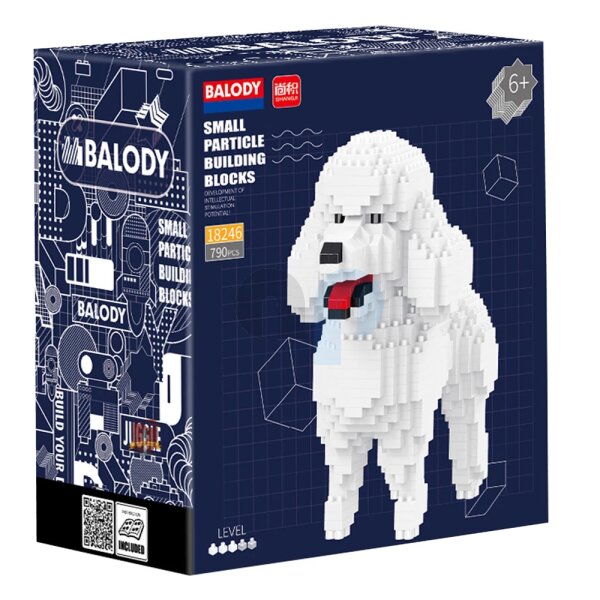 Balody poedel hond met nanoblocks mini lego bouwstenen 790 onderdelen