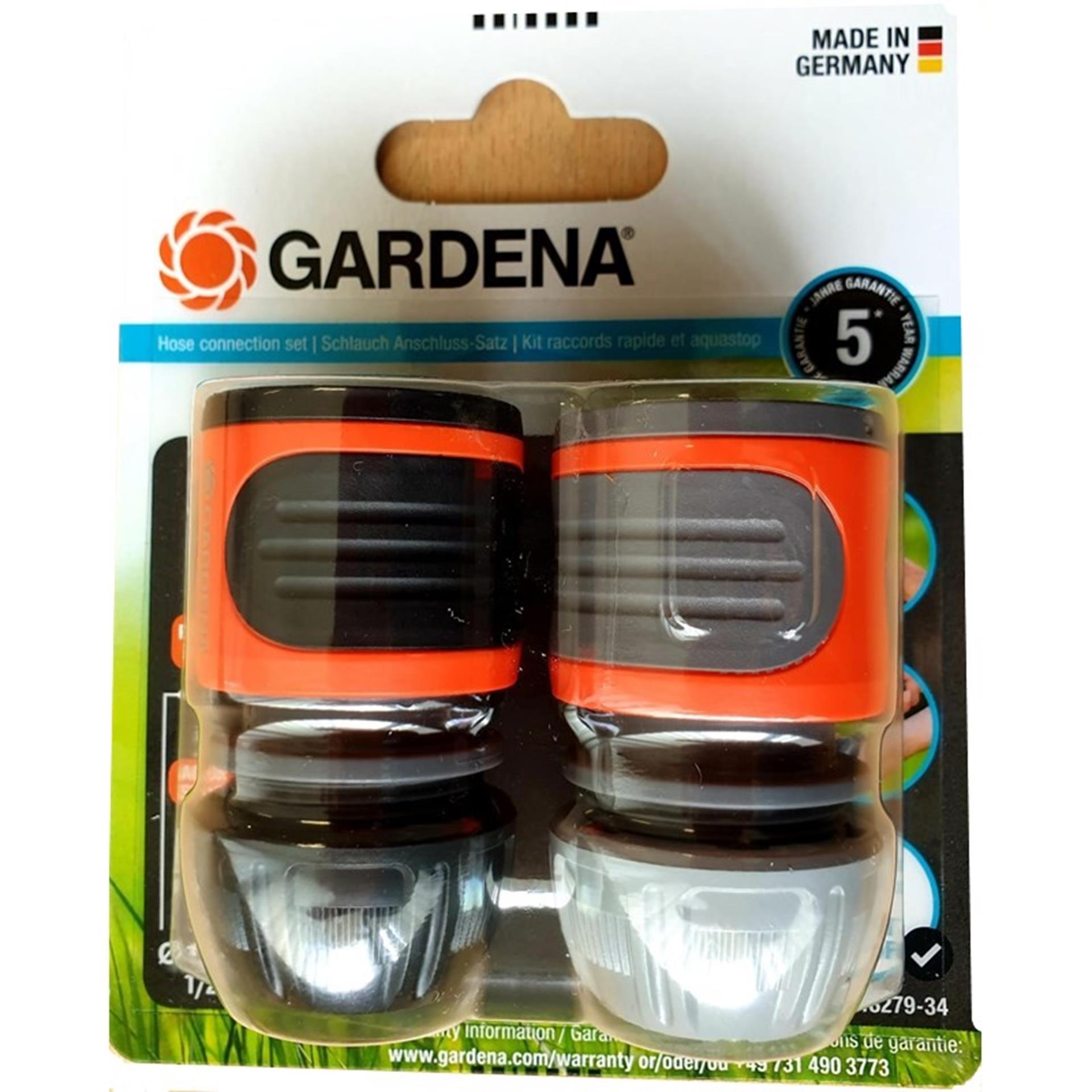 Gardena slangstuk+waterstop 1 2 - 5 8
