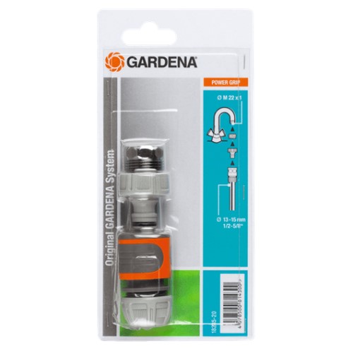 Gardena kunststof kraanaansluiting steekkoppeling - 13 mm (1 2) ø, 15 mm (1 2) ø, 24,2 mm (3 4) binnen - 18285-20