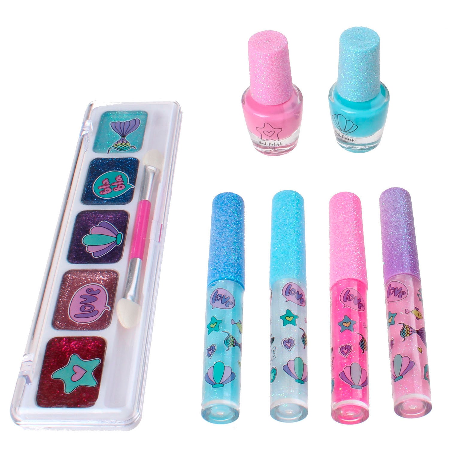 Maak het zelf! beauty make-up set glitter, 7dlg.